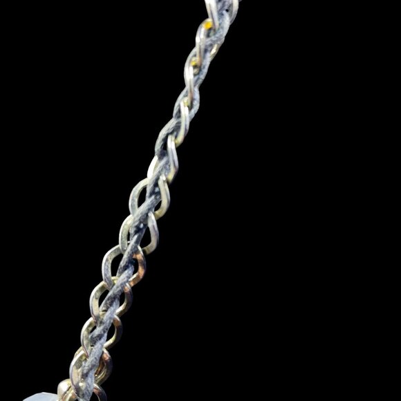 Faceted Teardrop Bib Necklace Statement Pastel Coquette Spring Soft Girl Glam - Picture 9 of 10